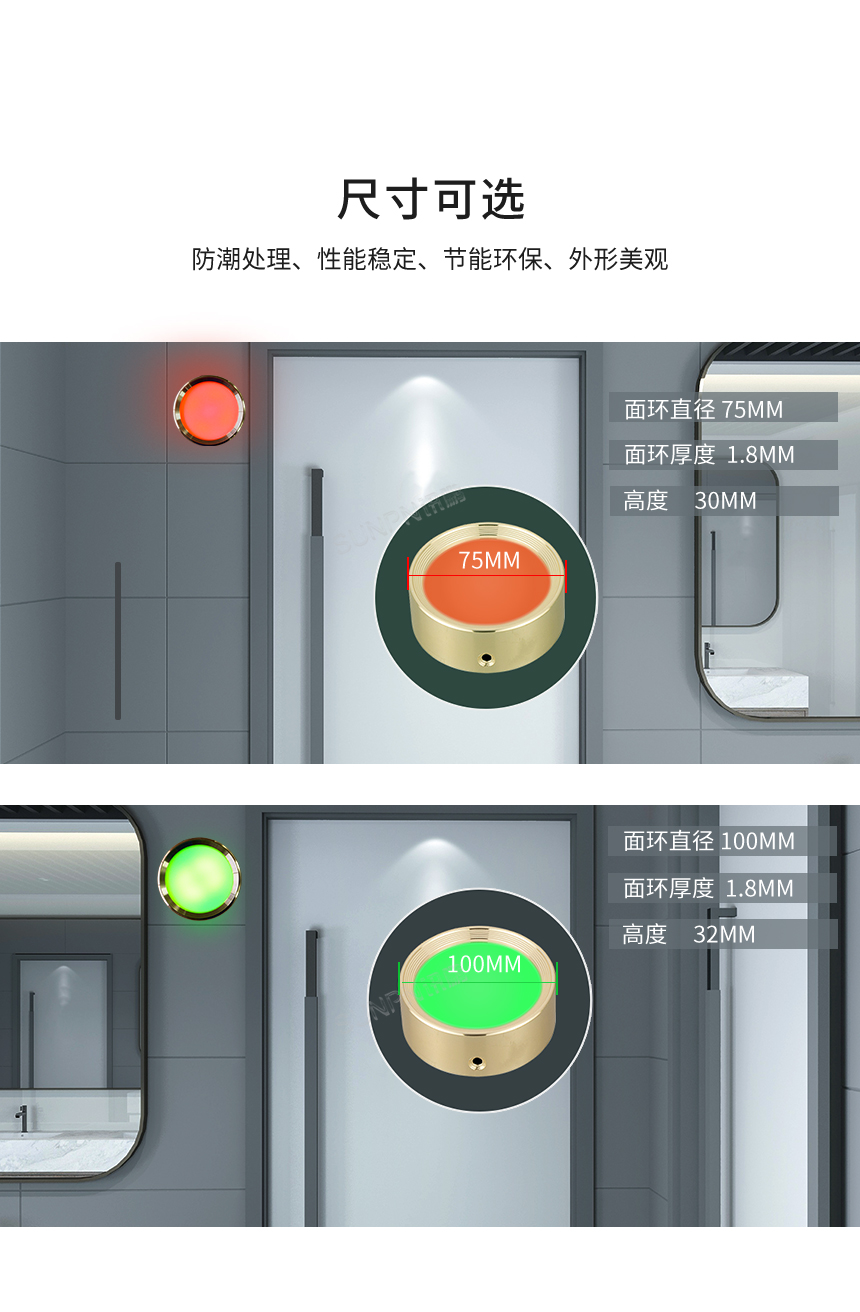厕位圆形指示灯-产品介绍