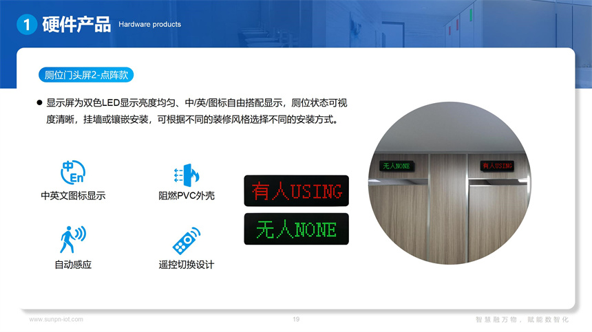 讯鹏智慧公厕系统-有无人点阵屏介绍
