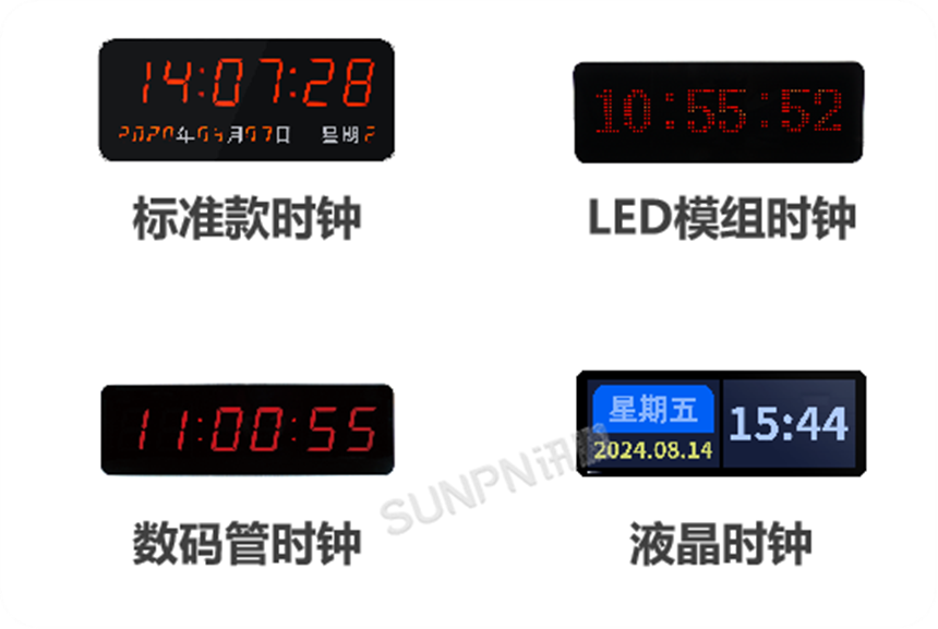 深圳讯鹏同步时钟-多种显示样式