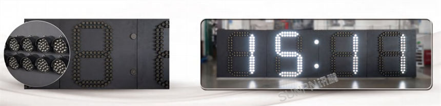 深圳讯鹏户外LED电子钟坚固抗腐蚀