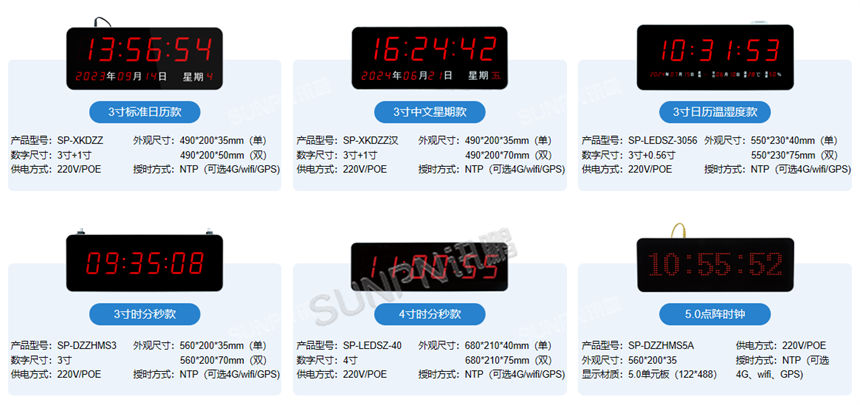 深圳讯鹏标准同步时钟参数