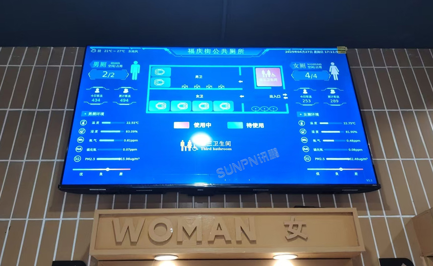 讯鹏科技智慧公厕-安装效果实拍 讯鹏科技智慧公厕-安装效果实拍