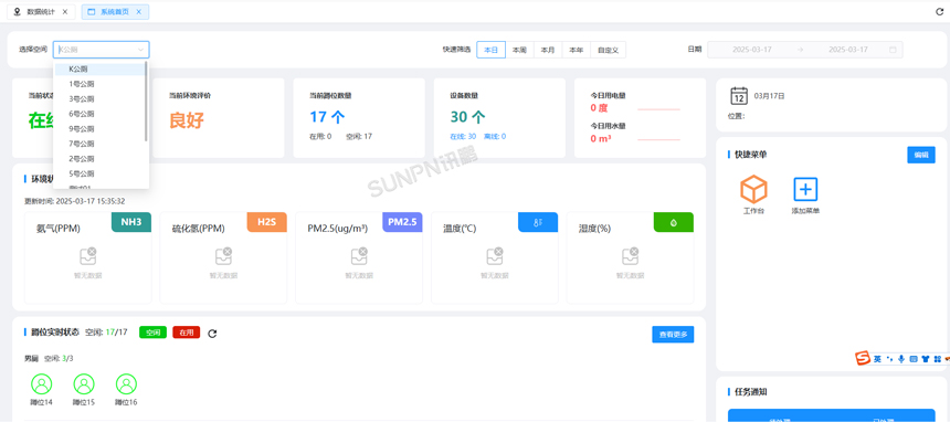 讯鹏科技智慧公厕系统云平台管理