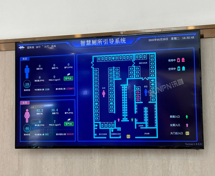 讯鹏科技智慧公厕引导大屏