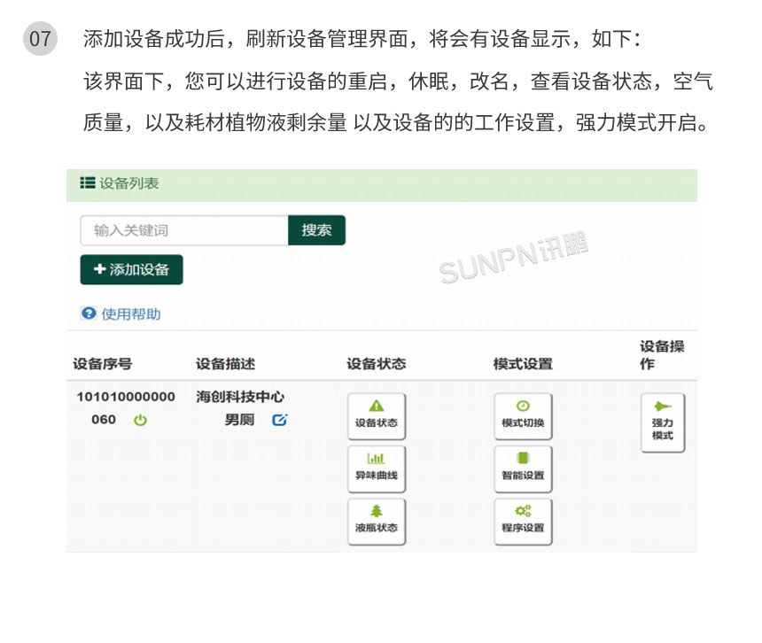 讯鹏智慧公厕除臭杀菌机联网说明