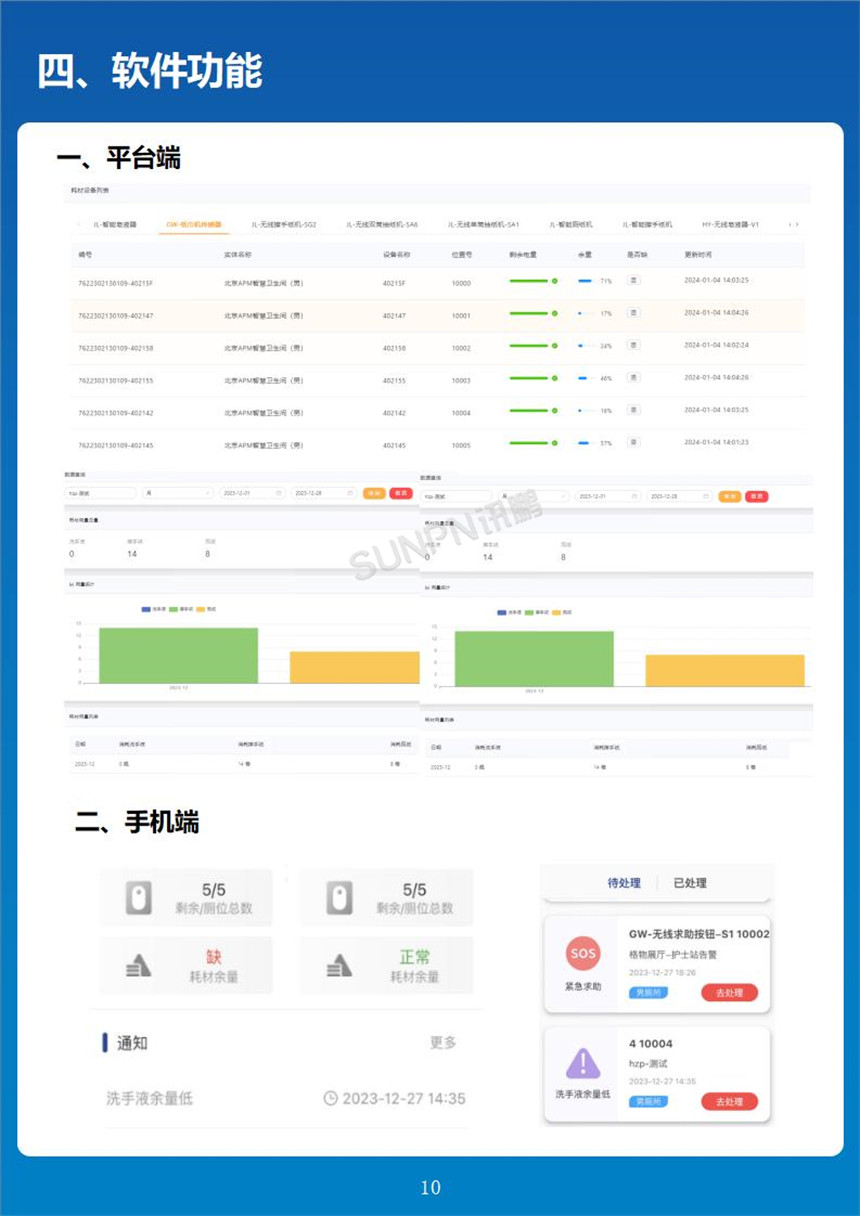 讯鹏科技智能纸巾盒-软件功能