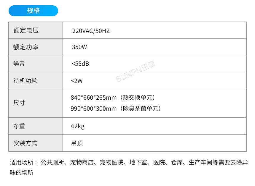 讯鹏智慧公厕新风系统参数