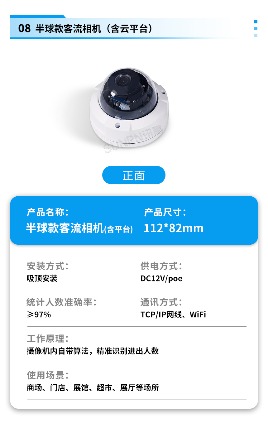 讯鹏客流统计摄像头产品参数