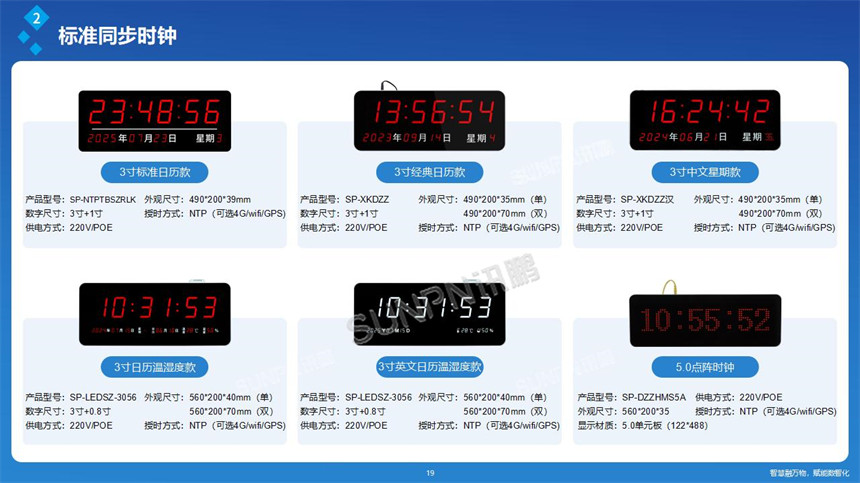 讯鹏网络同步时钟-标准电子钟系列