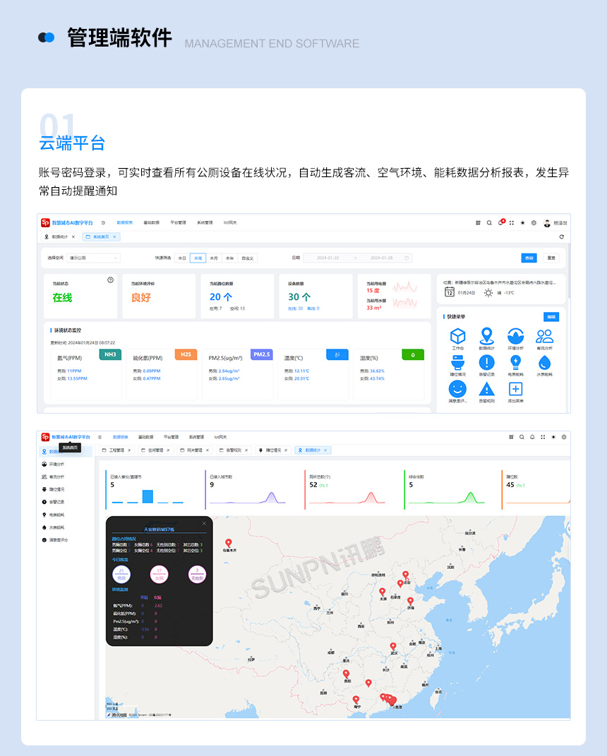 讯鹏智慧公厕系统-管理端软件 讯鹏智慧公厕系统-管理端软件