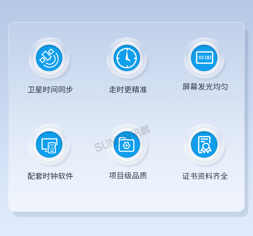 讯鹏5.0点阵模组款网络同步时钟产品特点