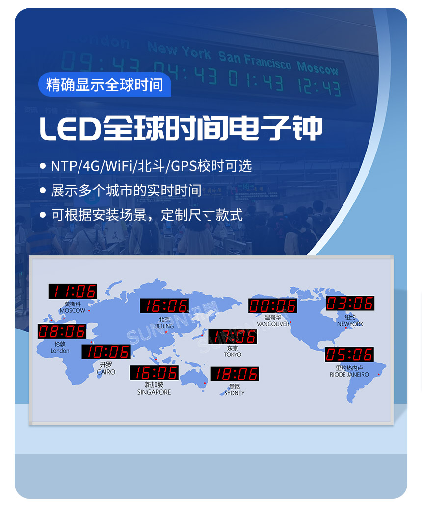 讯鹏世界时间卫星时钟-产品简介