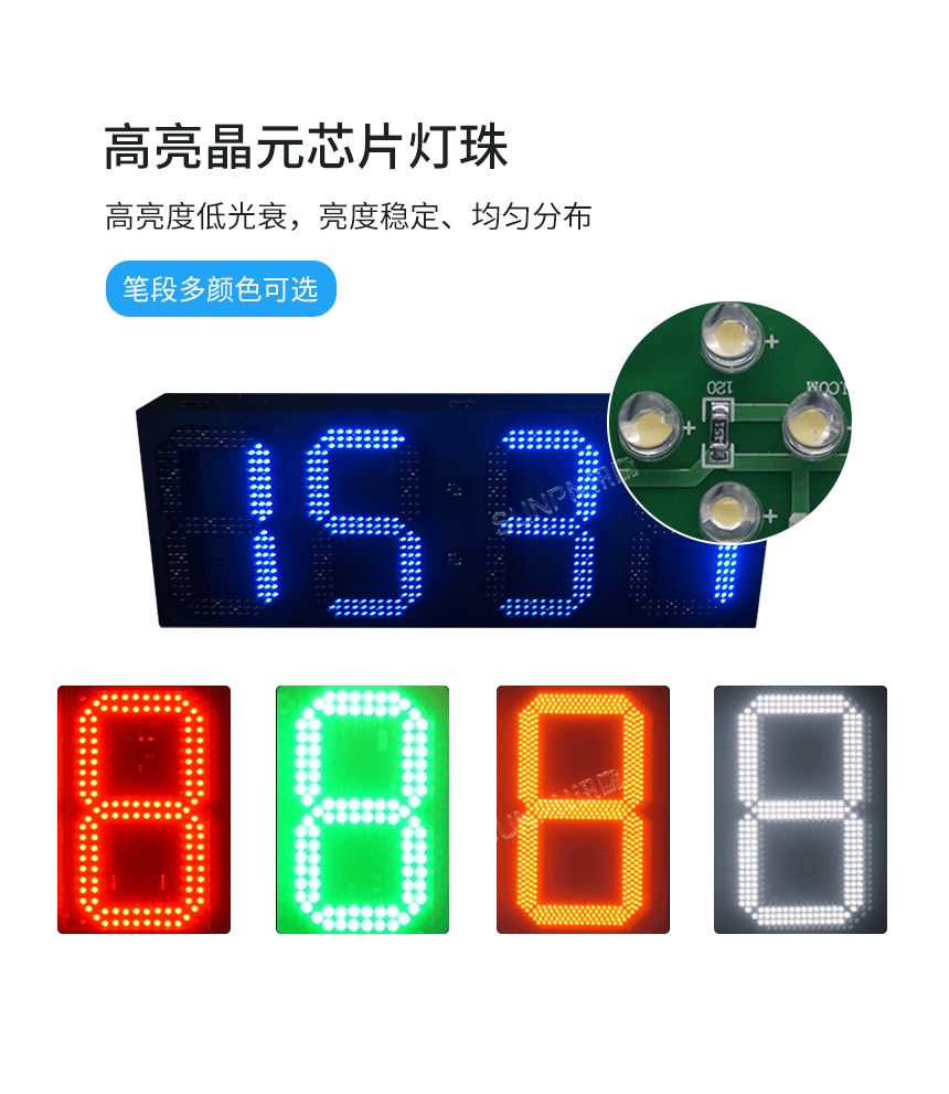 讯鹏科技户外防水电子钟-灯珠亮度高