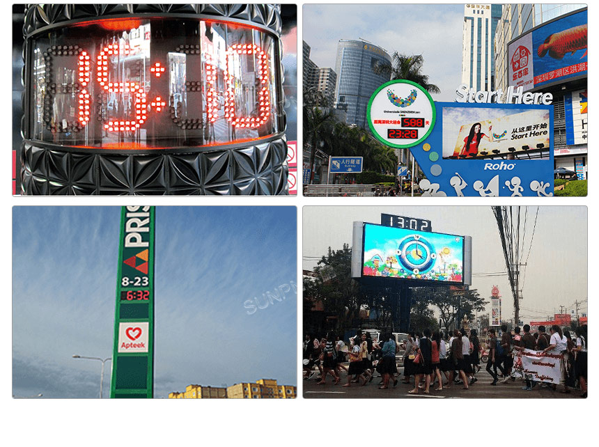 讯鹏科技户外防水电子钟应用案例