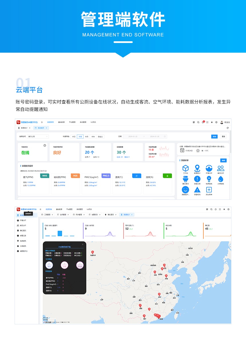 讯鹏智慧公厕系统-云管理平台