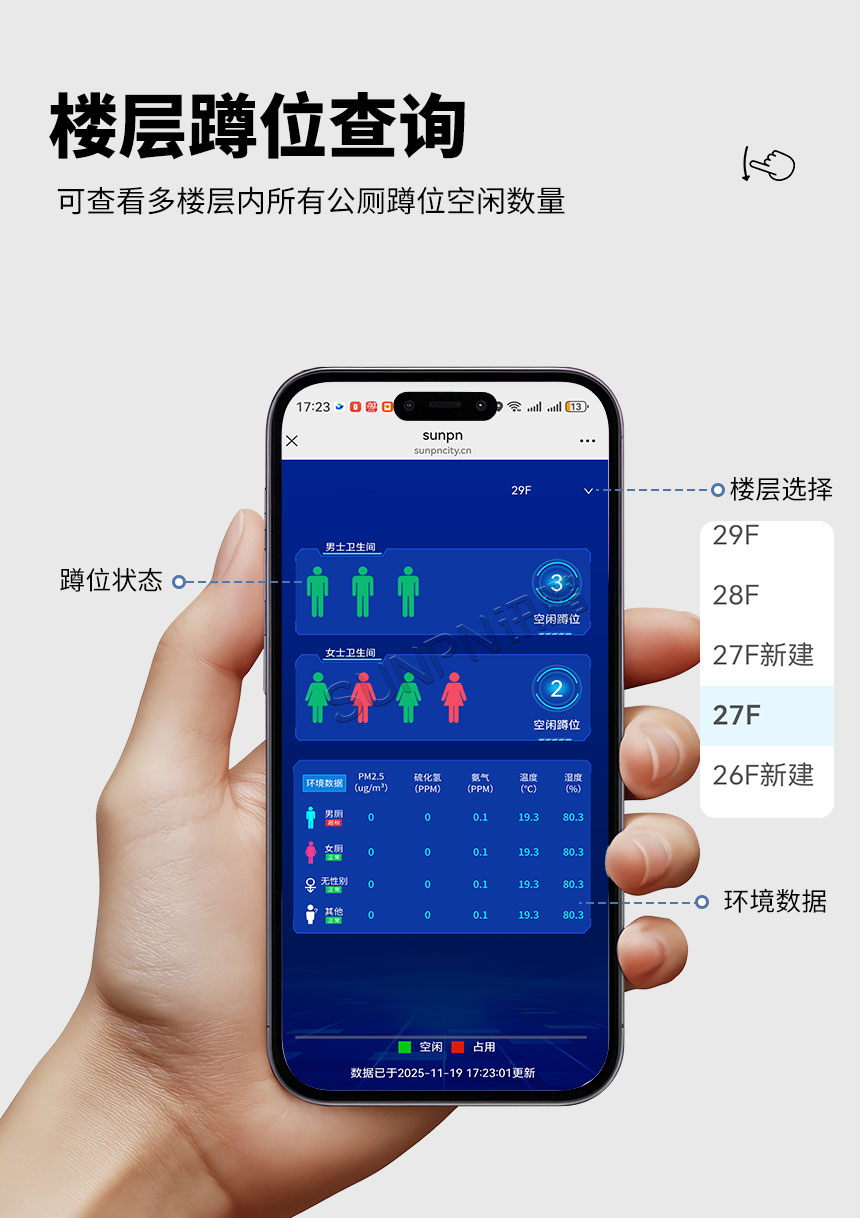 手机APP查看剩余厕位 手机APP查看剩余厕位