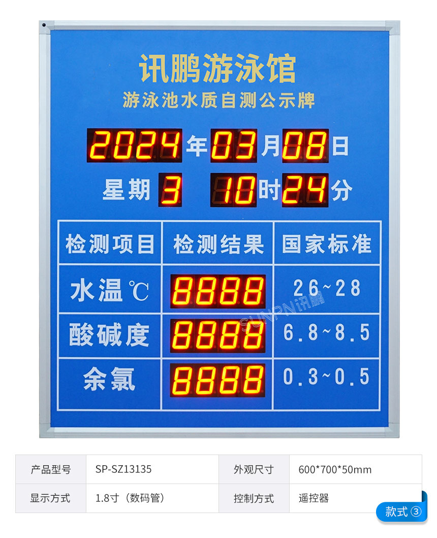 LED水质显示屏-款式参考