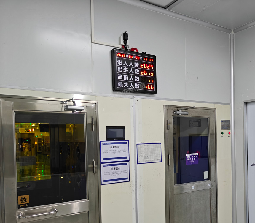 讯鹏人数统计管控系统-人数显示屏安装展示