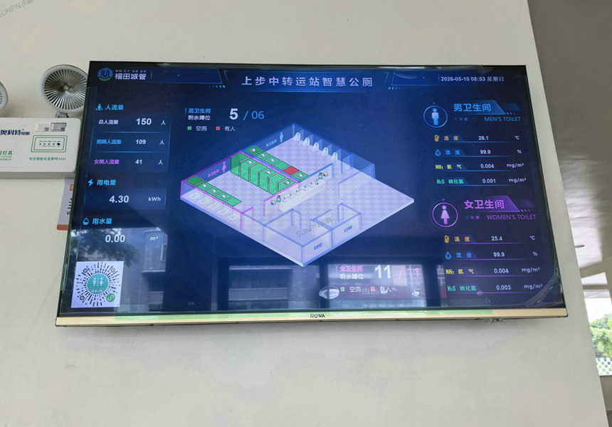 智慧公厕系统在深圳福田市政单位应用 智慧公厕系统在深圳福田市政单位应用