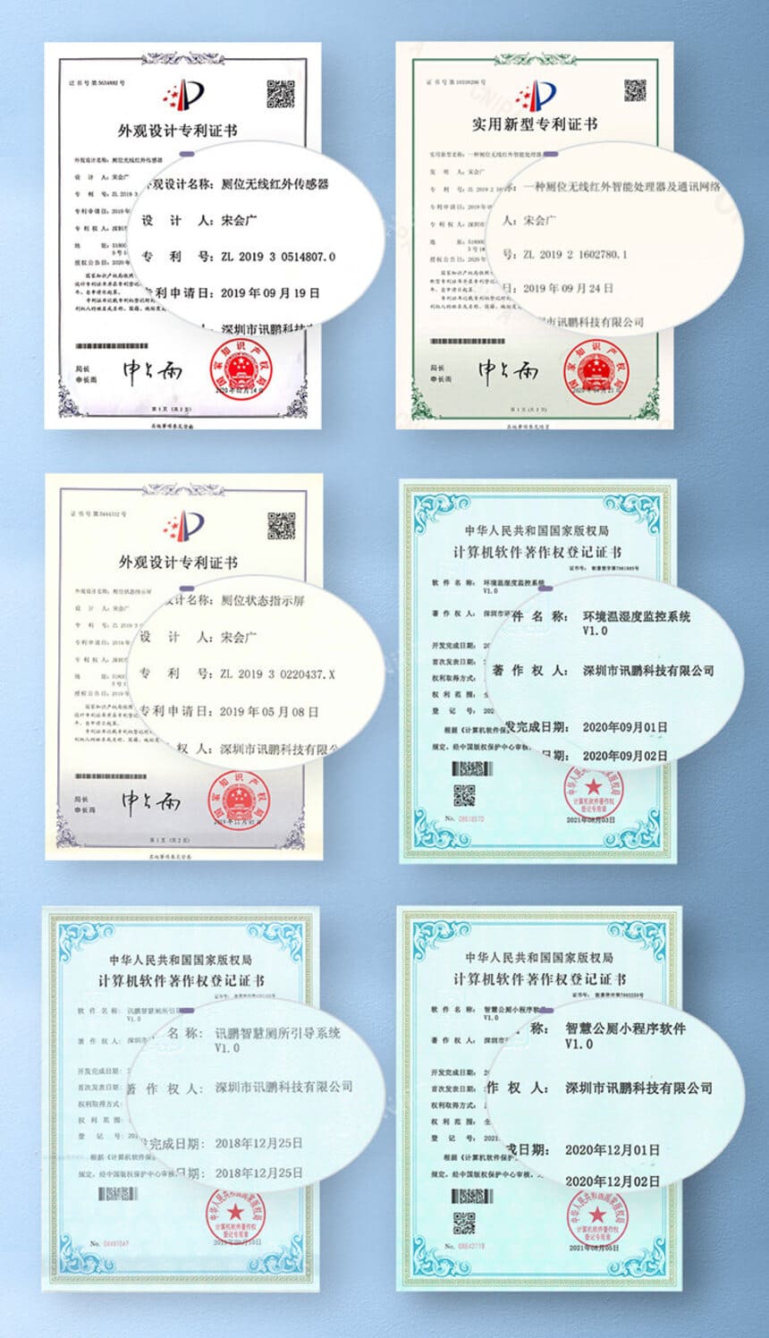 讯鹏科技智慧公厕-证书